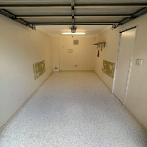 Single Garage Epoxy Flake - White
